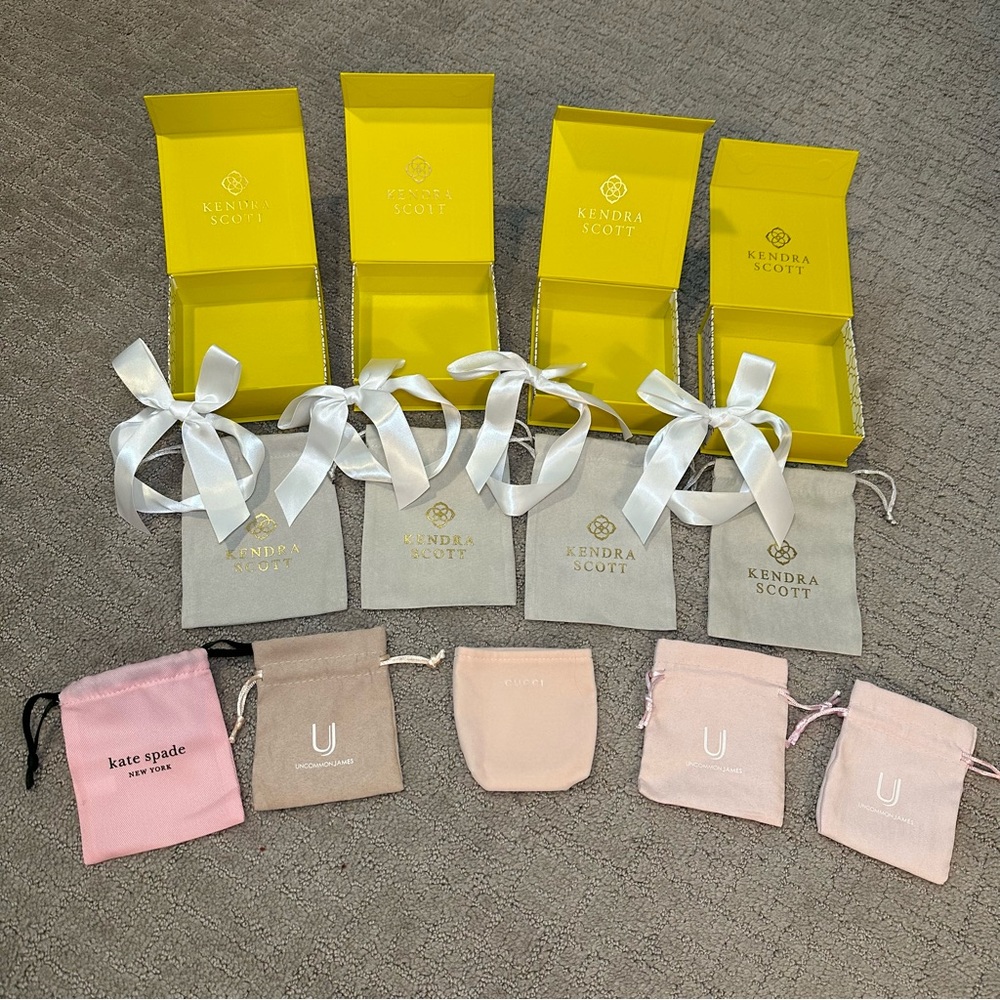 Kendra Scott Kate Spade Jewelry Pouch Packaging Gucci Uncommon James Box Ribbon